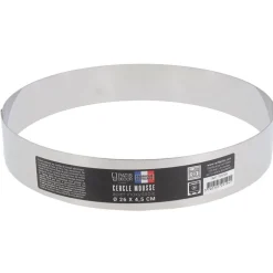 Cercle à mousse inox H 4,5 cm Ø 26 cm