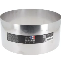 Cercle à pain surprise inox H 11 cm Diam 24 cm