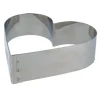 Cercle à pâtisserie cœur inox 16 cm H 4,5 cm
