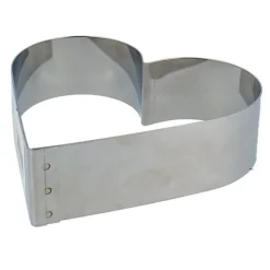 Cercle à pâtisserie cœur inox 16 cm H 4,5 cm