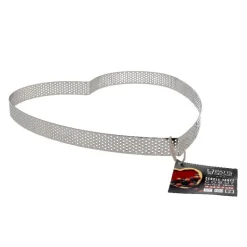 Cercle à tarte perforé coeur inox H 2 cm Ø 24 cm