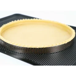 Cercle à tarte perforé inox H 2 cm Ø 24 cm