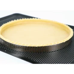 Cercle à tarte perforé inox H 2 cm Ø 20 cm