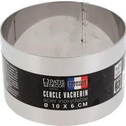 Cercle à vacherin inox H 6 cm Ø 10 cm
