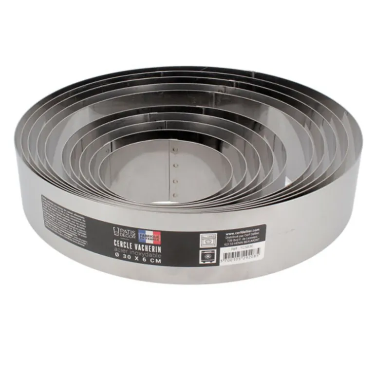 Cercle à vacherin inox H 6 cm Ø 16 cm