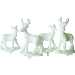 Cerf et biche blancs sur pique (x24)