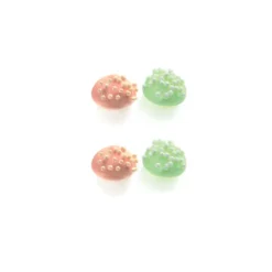 Champignons 3D roses et verts (x100)