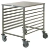Chariot de fermentation inox 60x80 cm entrée 600 8 niveaux