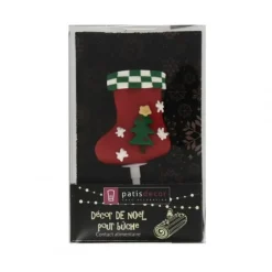 Chaussette de Noël décorée sur pique