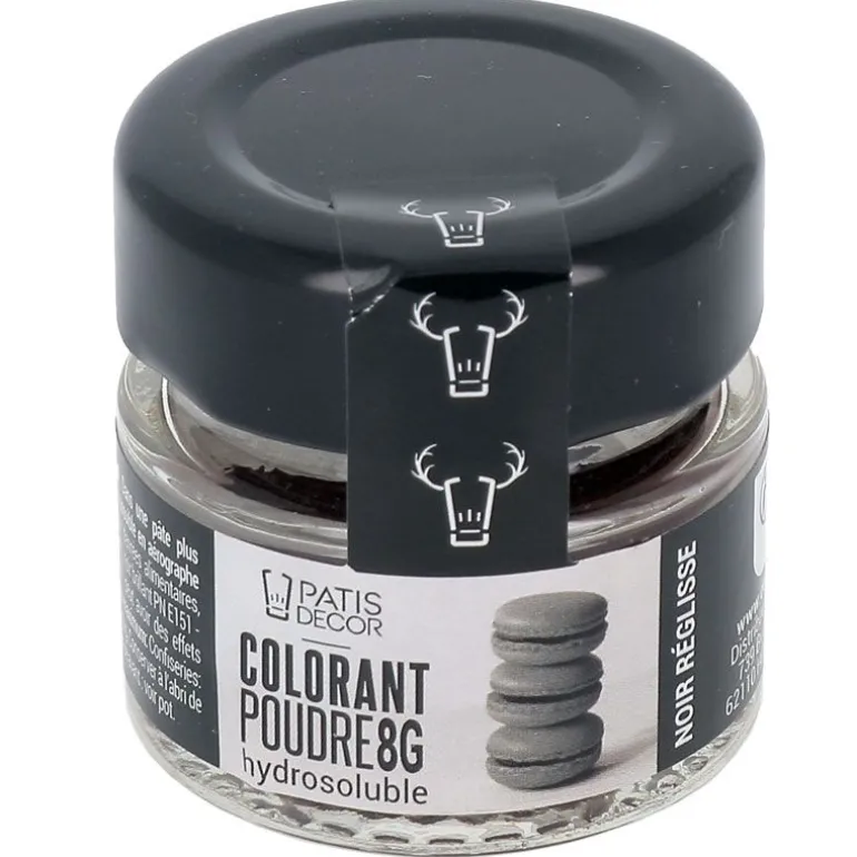 Colorant poudre hydrosoluble noir réglisse 8 g