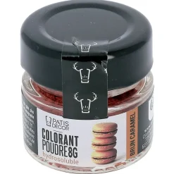 Colorant poudre hydrosoluble brun caramel 8 g
