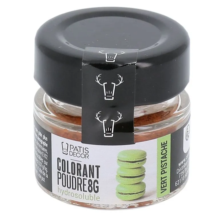 Colorant poudre hydrosoluble vert pistache 8 g
