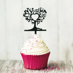 Cupcake Toppers Arbres cœurs (x 8)