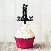 Cupcake Toppers couple enlacé (x 8)