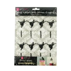 Cupcake Toppers Danseuse (x 8)