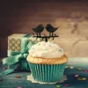 Cupcake Toppers Love Birds (x 8)