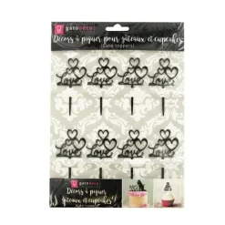 Cupcake Toppers Love (x8)