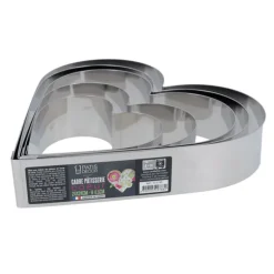 Cœur à mousse inox H 4,5 cm L 24 cm