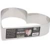 Cœur à mousse inox H 4,5 cm L 20 cm