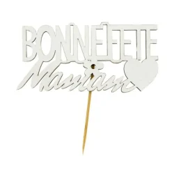 Décor Bonne Fête Maman sur pique (x2)