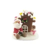 Décor comestible Père Noël assis et chalet
