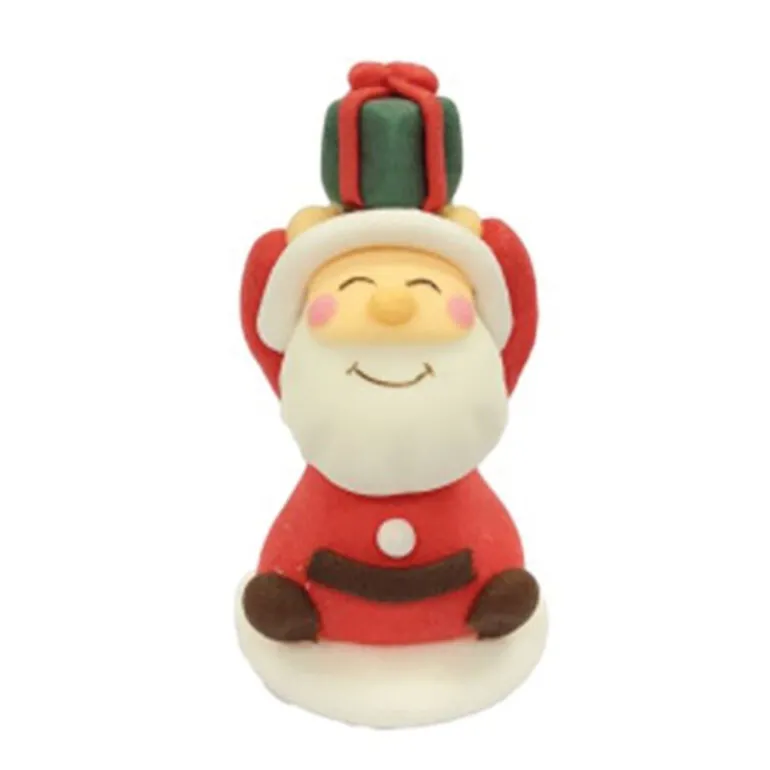 Décor comestible Père Noël cadeau