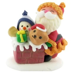 Décor comestible Père Noël cheminée (x24)
