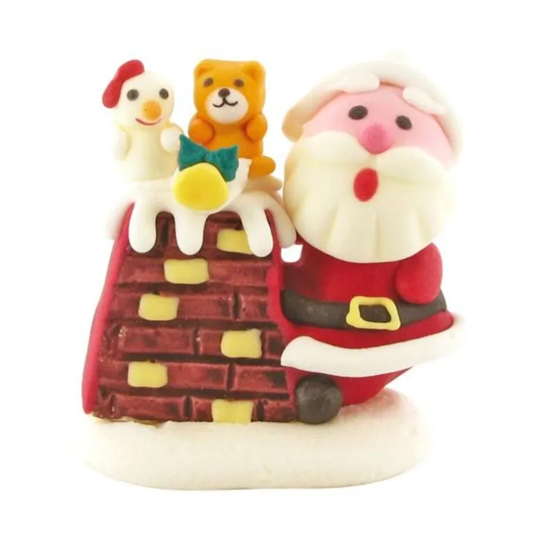 Décor comestible Père Noël Cheminée