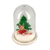 Décor de noël pour bûche "boule à neige renne de noël" à poser