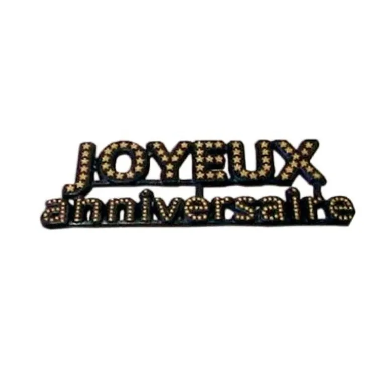 Décor Joyeux anniversaire noir (x144)