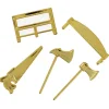 Décors à piquer "Haches et scies dorées" x 5