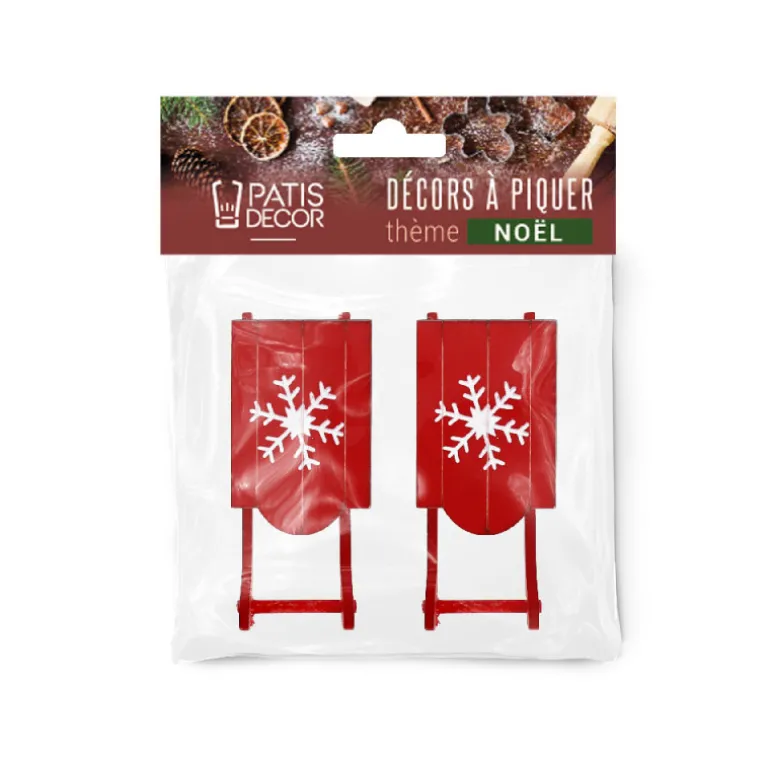 Décors à poser - Luges de Noël