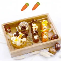 Décors carottes en chocolat blanc (x64)
