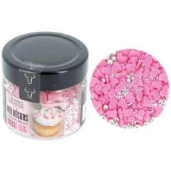 Décors comestibles bébé roses assortis 60 g