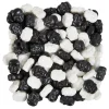 Décors comestibles crânes blancs et noirs Wilton