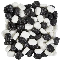 Décors comestibles crânes blancs et noirs Wilton