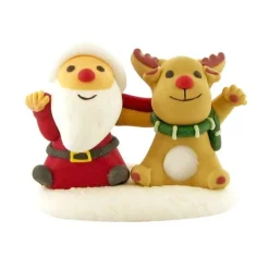 Décors comestibles Père Noël et renne assis (x20)
