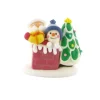 Décors comestibles Père Noël cheminée (x24)
