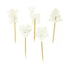 Décors de Noël en bois vintage pailleté (x10)