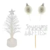 Décors de Noël sapins lumineux, joyeuses fêtes et décors à piquer