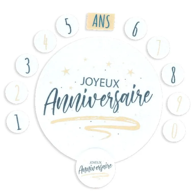 Décors en azyme assortis thème anniversaire n°1