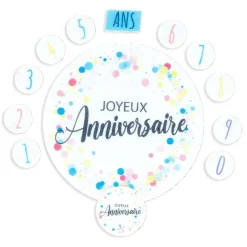 Décors en azyme assortis thème anniversaire n°5