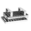 Découpoir inox à caramels 40 cases carrées de 25 mm avec support 20x12,5 cm