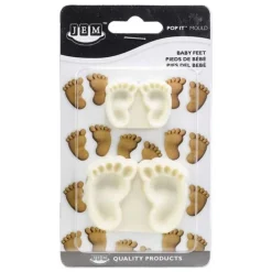 Découpoirs relief pieds (x2)