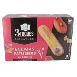 Eclairs pâtissiers au beurre (x 8)