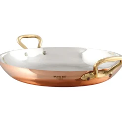 Elégance cuivre-inox plat rond 26 cm