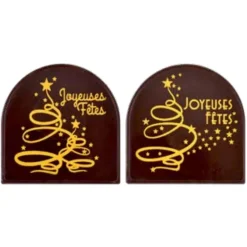 Embouts bûchettes chocolat Joyeuses Fêtes (x56)