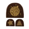 Embouts de bûches chocolat noir Or assortis (x42)