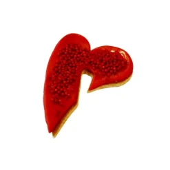 Emporte-pièce cœur penché à accrocher 7 cm