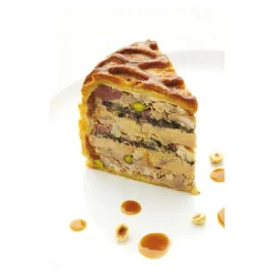 Exopan pâté en croûte rond à chevrons hauteur 9 cm diamètre 10 cm